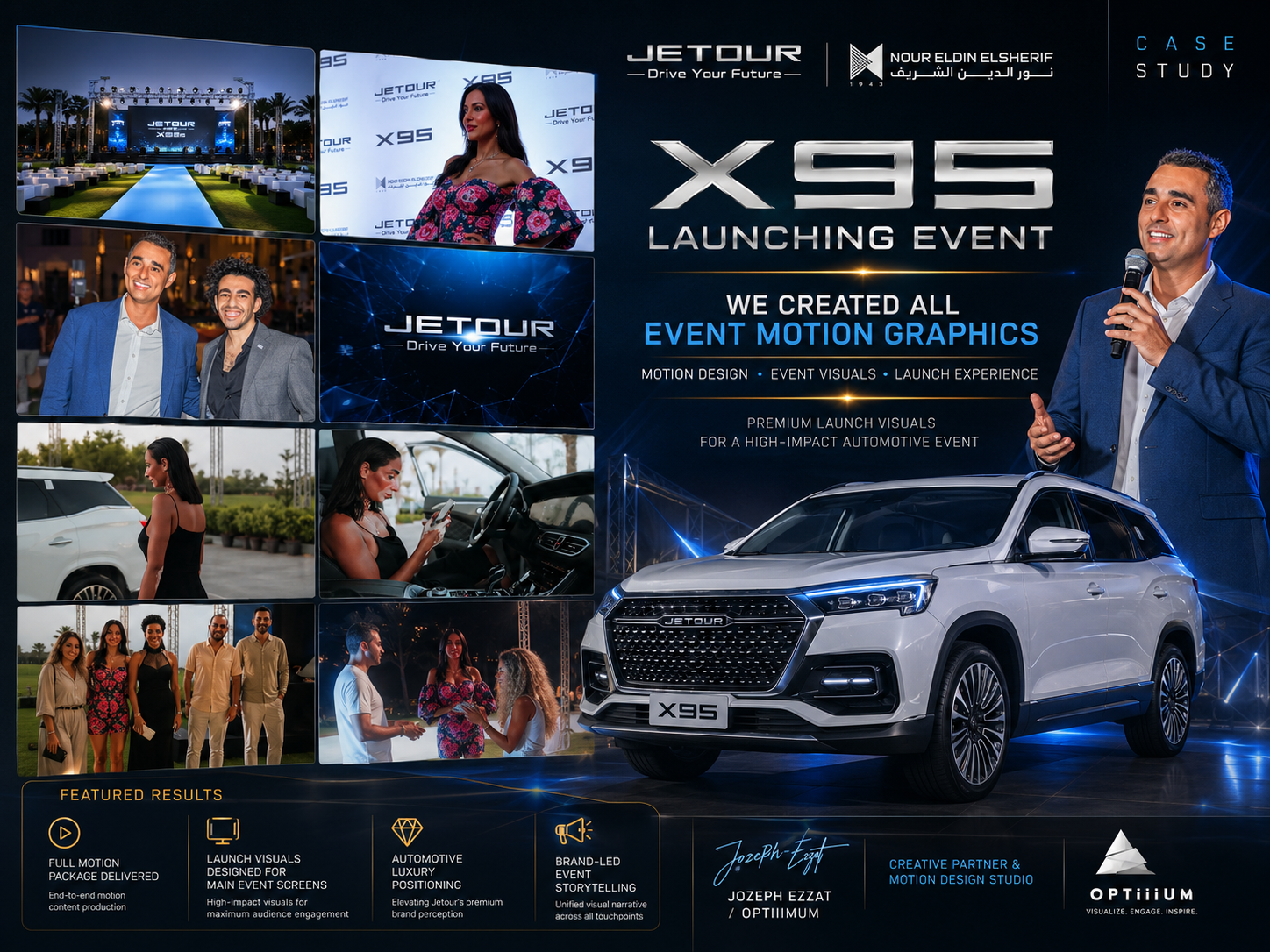 Jetour X95 Launching Event — a full motion-graphics package delivered in 72 hours. cover